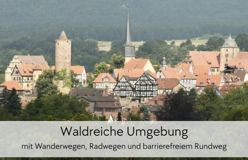 STORCHENNEST - Scandi Style - in der historischen Hinterburg Schlitz - mit Aufzug, Parkplatz & Garten - nahe Fulda und Bad Hersfeld - Foto 23
