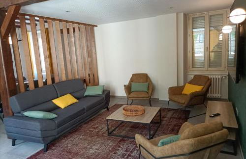 Gîte haut de gamme face à l'abbaye de Noirlac - 5 ch, 5 sdb, clim, terrasse privée - FR-1-586-26 - Foto 16