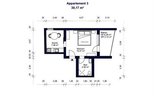1-2 Personen - Parkplatz - Fahrradgarage - Zentrum - Küche - Balkon - Klima - Foto 21