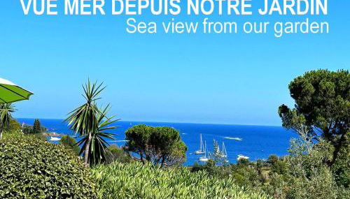 Dans un cadre d'exception, Vue mer panoramique à Agay Côte d'Azur, Village Vacances Cap Esterel, 2 chambres, avec jardin, golf, climatisation, Wifi, 5 piscines - Foto 3, Garden, Garden view