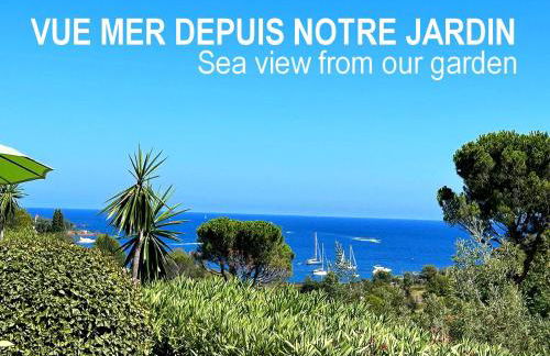 Dans un cadre d'exception, Vue mer panoramique à Agay Côte d'Azur, Village Vacances Cap Esterel, 2 chambres, avec jardin, golf, climatisation, Wifi, 5 piscines - Foto 3