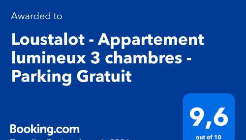 Loustalot - Appartement lumineux 3 chambres - Parking Gratuit - Foto 2