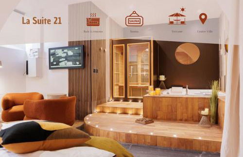 La suite du 21 - jacuzzi - sauna - centre ville - Foto 1