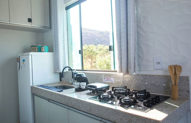 Chalé Privativo independente com vista para as montanhas - Chale Topazio Azul - Foto 11