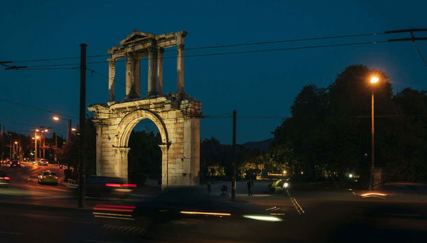 L'arc d'Hadrien de nuit