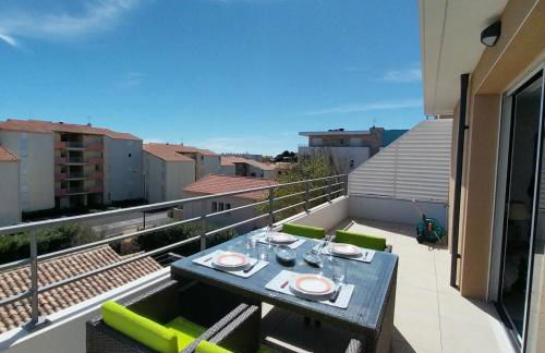 Superbe T3 wifi climatisé, Le Sunset Lodge, Narbonne Plage - Photo 1