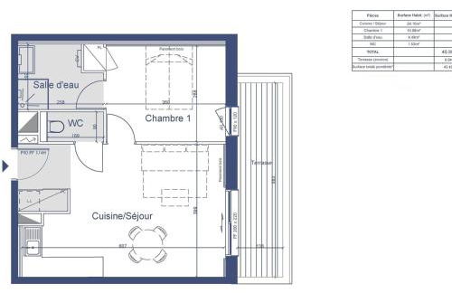 Charmette 2 pièces avec parking, terrasse et casier à skis - FR-1-291-860 - Photo 3