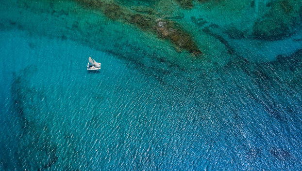 Vista aérea del barco