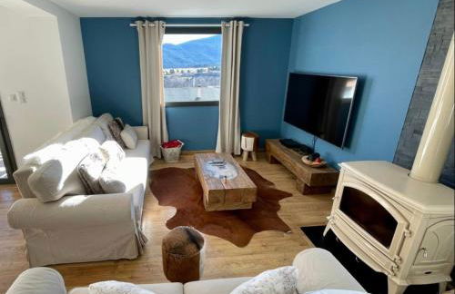 Charmant duplex, 110m2, 7 minutes des pistes, 8 couchages, belle vue sur les montagnes, cheminée - Foto 7