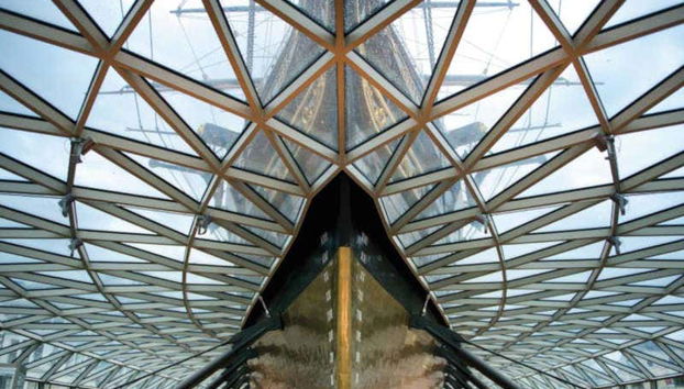 Entrada al Cutty Sark - Foto 3, El casco del Cutty Sark está protegido con un armazón de vidrio