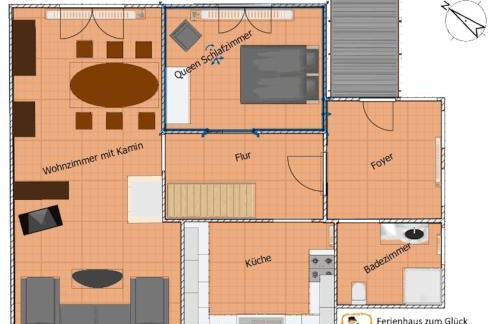 Ferienhaus zum Glück, mit Pool und Kamin - Foto 19