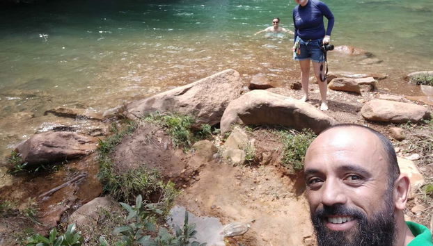 ¡Foto en la cascada!