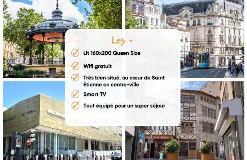 T3 Amérique du Nord 4-6p - Climatisé - Centre-ville St Étienne - Foto 3