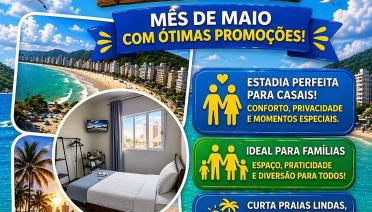 2 quadras da praia - Apto completo em São Vicente ideal para família e trabalho - Foto 2