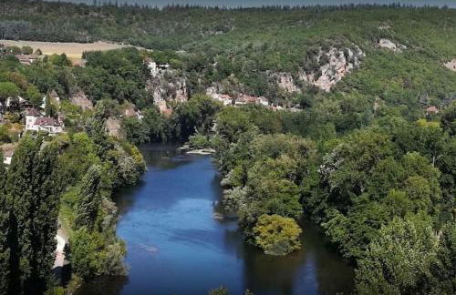 Gite st cirq Lapopie piscine vue imprenable - Foto 11