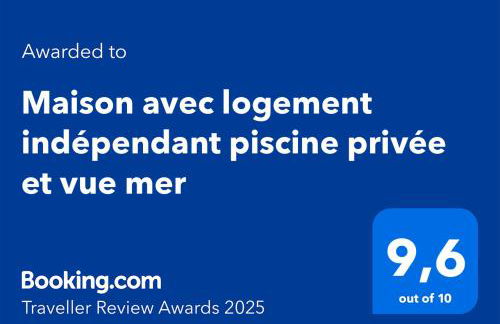 Maison avec logement indépendant piscine privée et vue mer - Foto 36