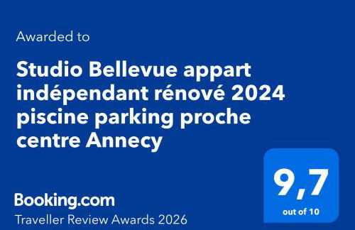Studio Bellevue appart indépendant rénové 2024 piscine parking proche centre Annecy - Foto 20