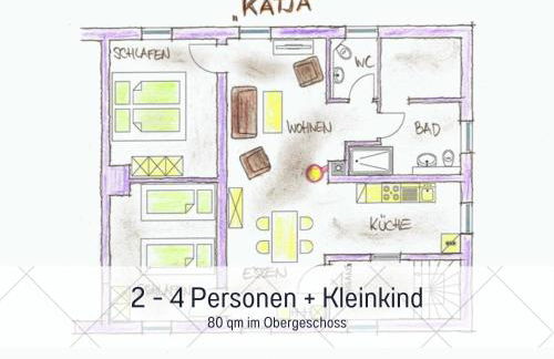 BUDDE4 Fewo Katja - Early Check-in, extralange Betten 220 cm, separates WC - Foto 15