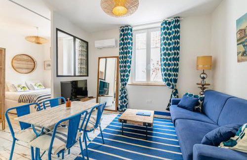 Le Grand Studio Bleu 25M2, 120m Vieux-Port , Clim ,Wifi, Accès autonome avec code - Foto 1