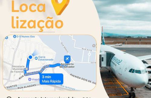 Cobertura Duplex Climatizada com Suíte a 2 km do Aeroporto de Salvador e praias Check-in 24hrs - Foto 12