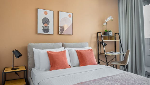 Silkhaus Balcony in Difc Cozy Studio Pool Gym - Foto 5, Habitación