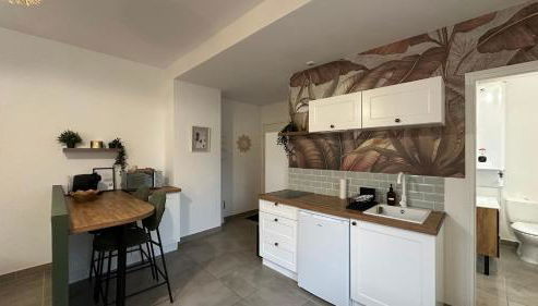 Le Petit Oasis - 50m de la gare de Nevers - Foto 5, stove, minibar