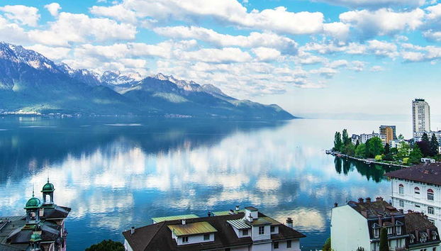 Ribera del lago Lemán en Montreux