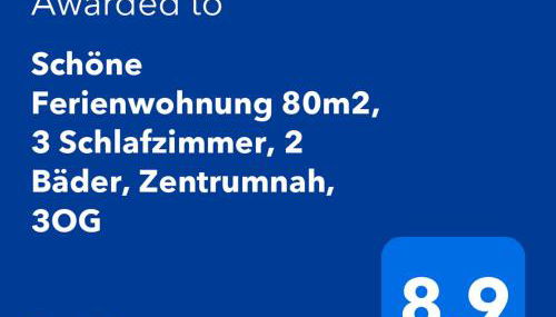 Schöne Ferienwohnung 80m2, 3 Schlafzimmer, 2 Bäder, Zentrumnah, 3OG - Photo 2