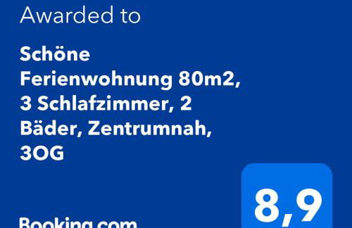 Schöne Ferienwohnung 80m2, 3 Schlafzimmer, 2 Bäder, Zentrumnah, 3OG - Photo 2