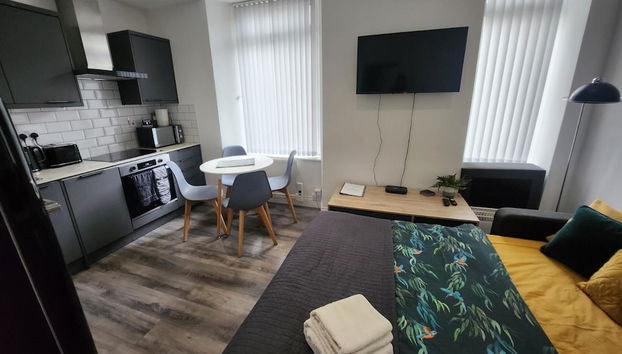 Bright & Stylish 1-bed Apt W/free Parking & Wi-fi - Foto 2, Quarto