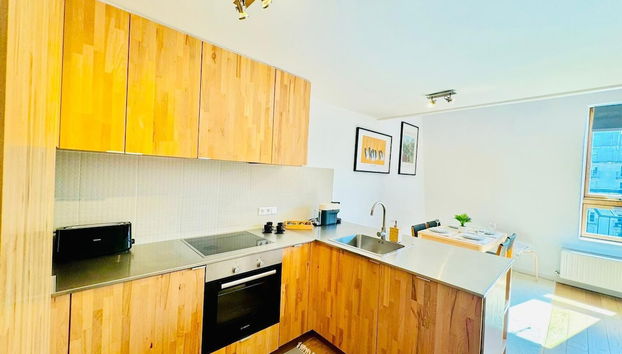 One bedroom flat near train station - Foto 4, Cocina privada