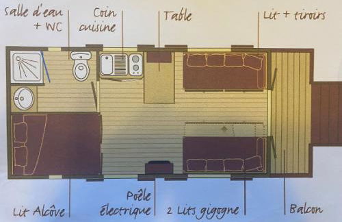 Roulotte climatisée avec piscine et jardin - FR-1-622-54 - Photo 22