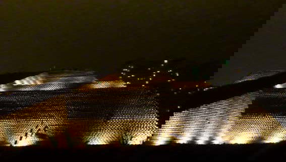 Huaca Huallamarca di sera