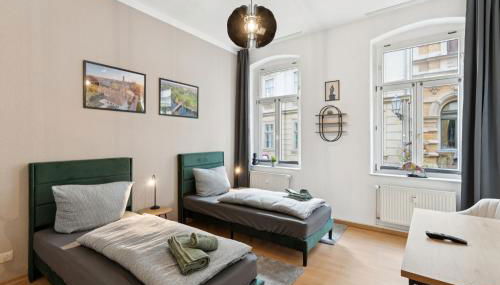 Larooms Halle - Apartment KU11 - 2 Schlafzimmer - 4 Betten - Waschmaschine & Trockner - Foto 4