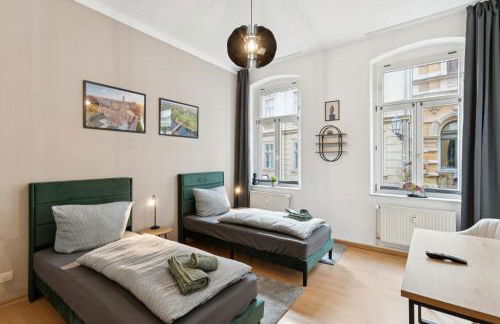 Larooms Halle - Apartment KU11 - 2 Schlafzimmer - 4 Betten - Waschmaschine & Trockner - Foto 4