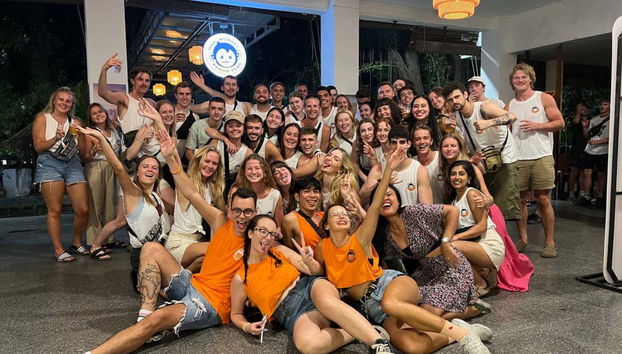 Foto di gruppo durante il tour di Phnom Penh