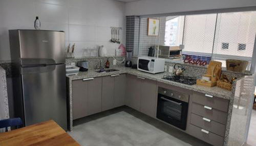 Apto Novo, Sofisticado e Aconchegante em Astúrias Guarujá - Foto 5, stove, pet friendly, minibar