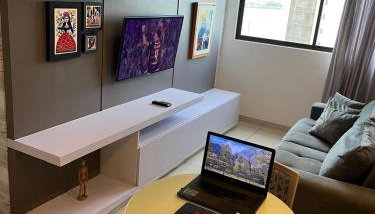 Flat Beach Class Excelsior - Apto Completo para 4 pessoas vista rio e mar - Foto 4