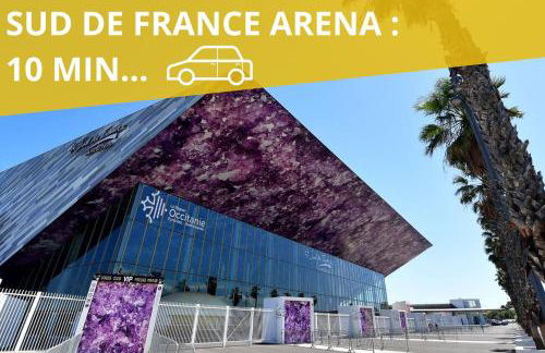 Studio cabine AZUR ,5 min mer -5 min Arena - clim - parking gratuit privée - 4 personnes - Foto 19