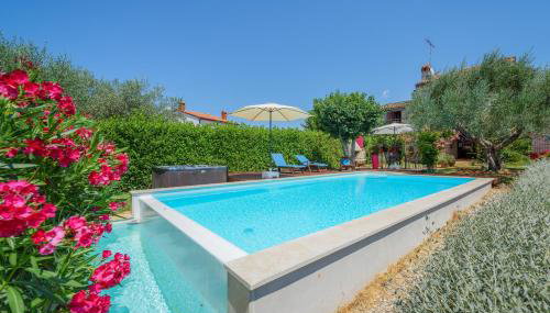 Villa Rossa with jacuzzi and pool in Porec - Foto 2, Garden, sunbed, Garden view