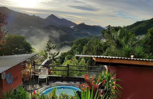 Chalé Pakere Bellavista - visão magnífica do vale e montanhas a mais de mil metros de altitude, wi-fi, sauna, piscina e água de nascente - locação do chalé sem prestação de serviços - Foto 33