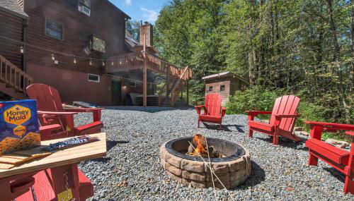 Secluded Log Cabin with Hot Tub Fire Pit Game Room - Foto 3