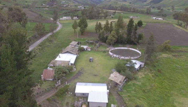 Vista aérea de la hacienda