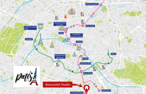 Beausoleil Studio Metro Paris Sud - Foto 23