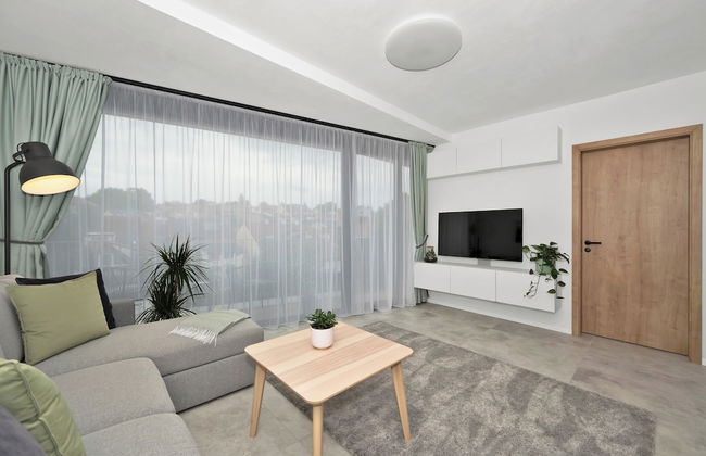 Fully equipped apartments with Terraces, Free garage parking, Netflix & AC - by Apartmány Šlapanice cz - Foto 29