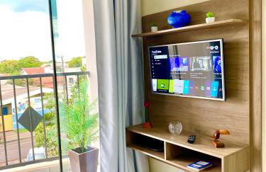 Apto charmoso na V Planalto perto Shopping com 2 Quartos de Casal ArCond Wifi 500megas Home Office e Garagem em Dourados - Foto 4