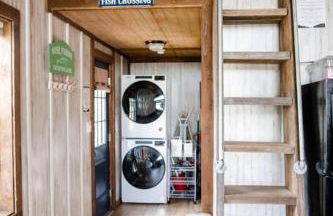 Rustic Chic Alabama Cabin w Loft Fire Pit Pet Friendly Fenced Yard Lake Guntersville - Lucky Lodge - Foto 37