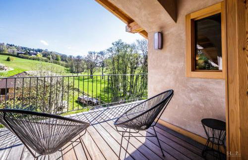 Ski in ski out Le Moulin charming duplex just 50 m from Princesse gondola Megève - Foto 17