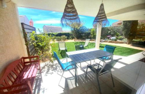 Plain-pied Jardin 6 personnes Clim Vue Mer Parking Wifi Terrasse Piscine dans la résidence - Foto 10