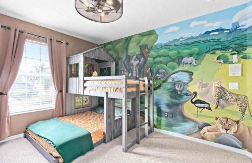 Luxurious 9BR Themed SE Facing Pool Hot Tub Theater Game Room BBQ 2 miles Disney - Foto 18